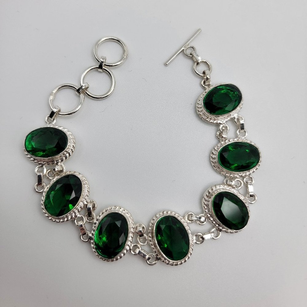 925 Sterling Russian Tsavorite Bracelet